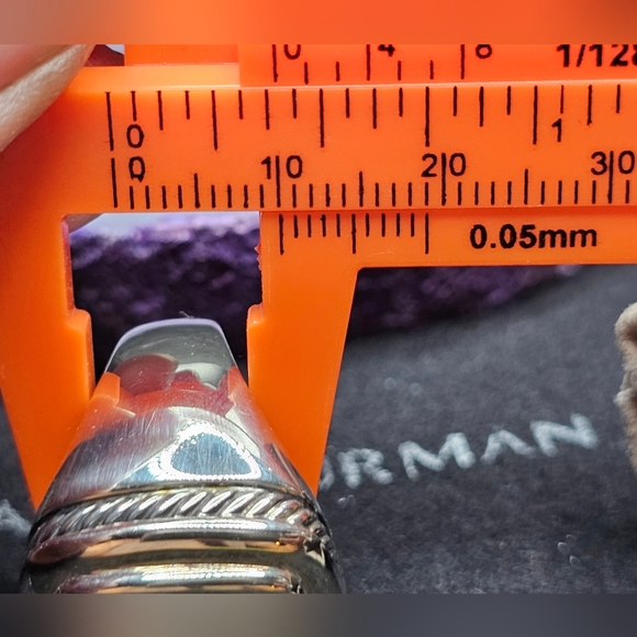 Retired David Yurman Sterling Albion Amethyst Ring(unisex) - Picture 10 of 16